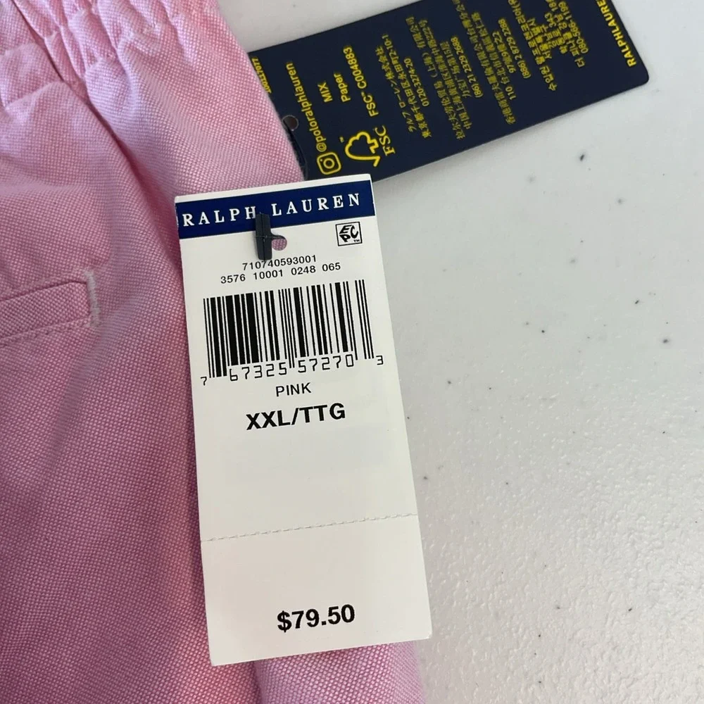 New Polo Ralph Lauren Men's 6-Inch Classic Polo Prepster Shorts Stretch Pink XXL